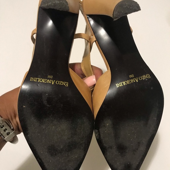 Enzo Angiolini Eaanara Canel Leather Slingbacks - Picture 4 of 7